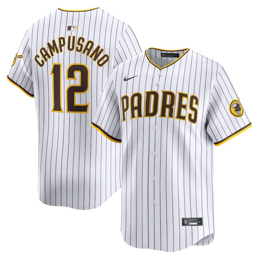 Men San Diego Padres #12 Luis Campusano Nike White Home Limited Player MLB Jersey->->MLB Jersey